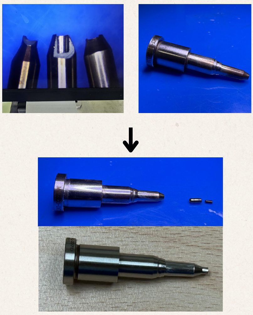 Carbide core pin parts