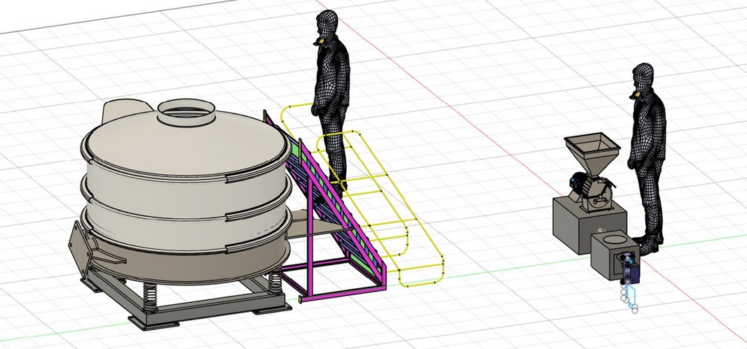 CAD of the feeding layouts