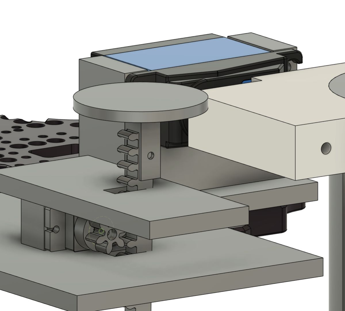 CAD of the rack and pinion pusher