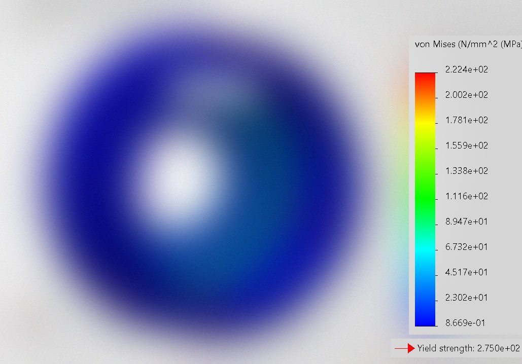Sharp corner stress plot, geometry blurred