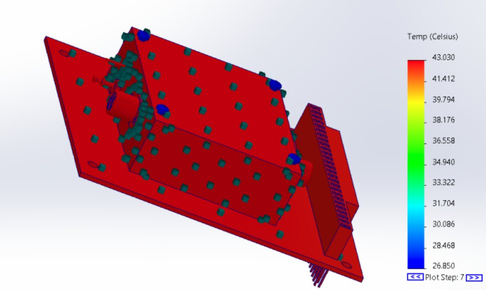 SolidWorks amplifier thermal contour
