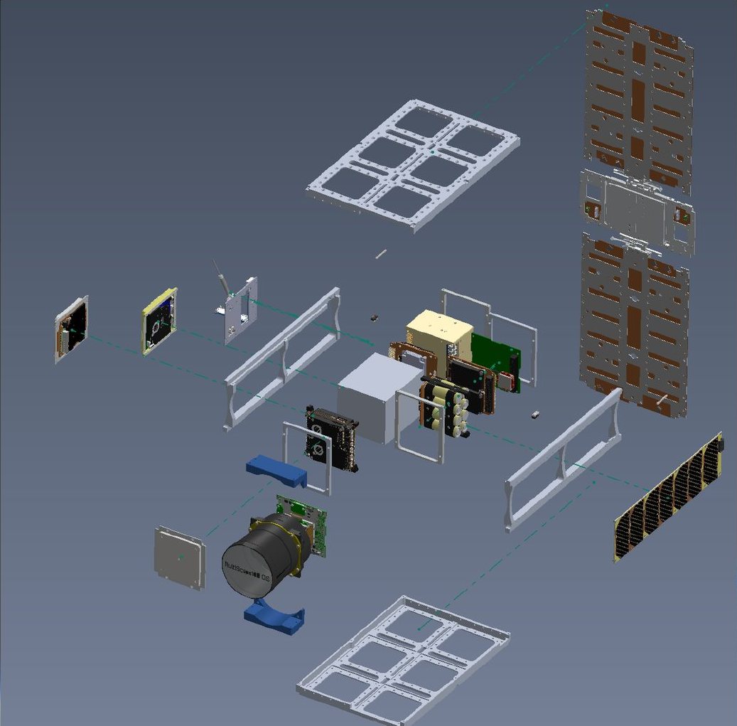 Exploded CubeSat CAD