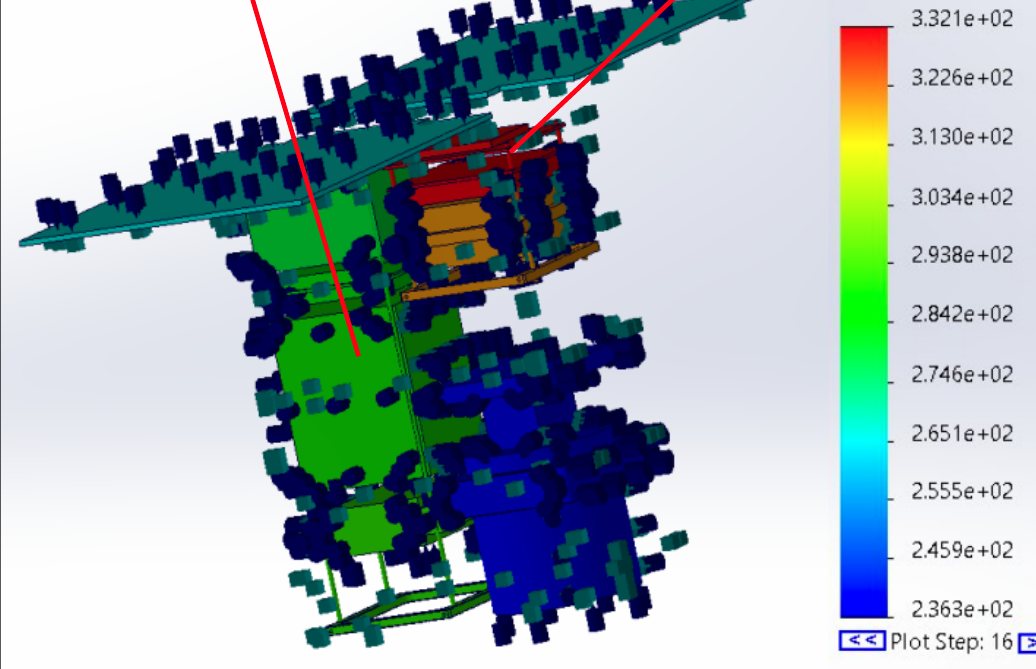 SolidWorks spacecraft thermal contour