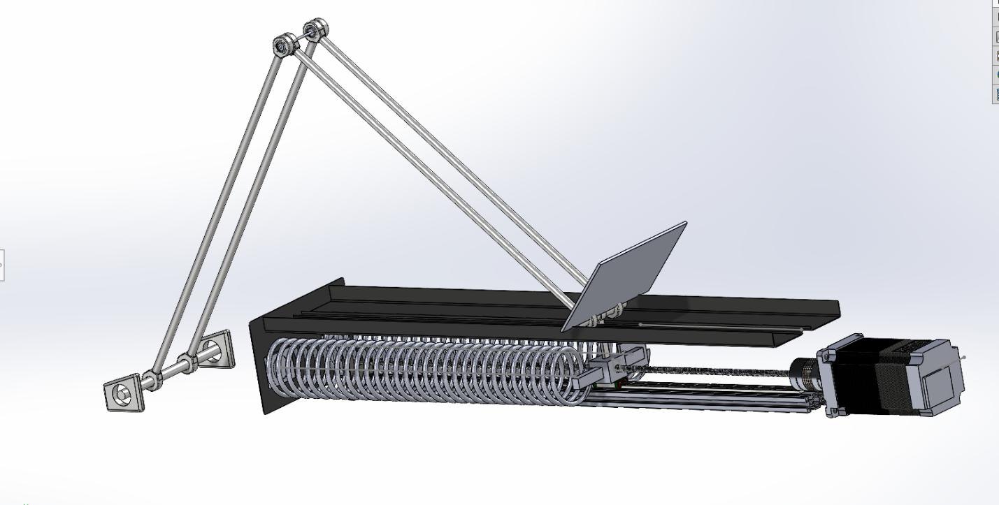 CAD render of an earlier STRIDE design with spring assist